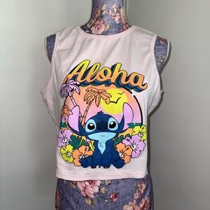 Disney Pink and Blue Stitch Tank Top
